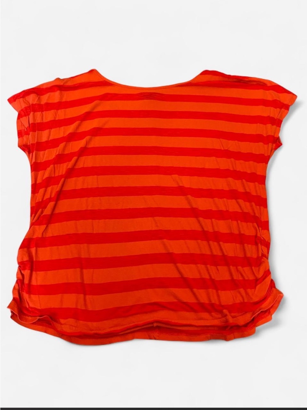 Beverly Drive Red & Orange Striped Short Sleeve Tee